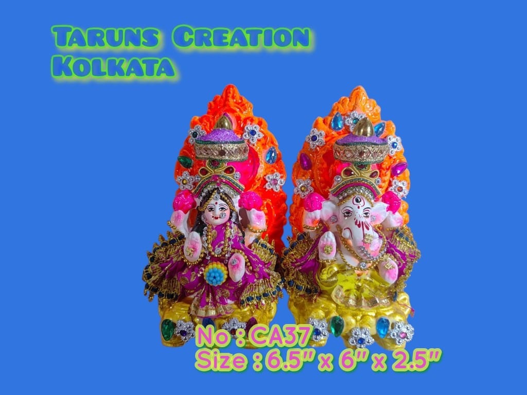 Clay, Decorative Ganesha Laxmi Murti Clay, Decorative Ganesha Laxmi Murti