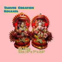 Clay Ganesh laxmi statue