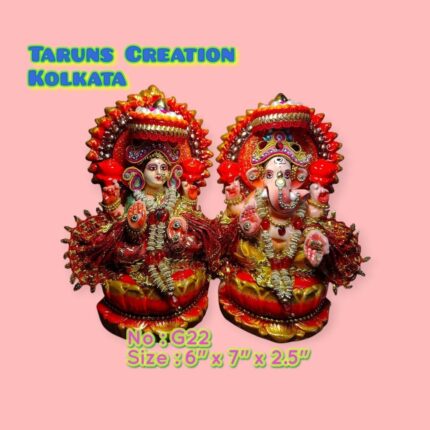 Clay Ganesh laxmi statue