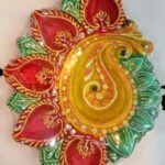 Colorful Tray Diya