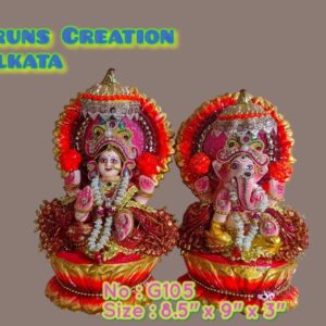 Hand Made Resin Laxmi Ganesh Idol