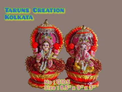 Hand Made Resin Laxmi Ganesh Idol
